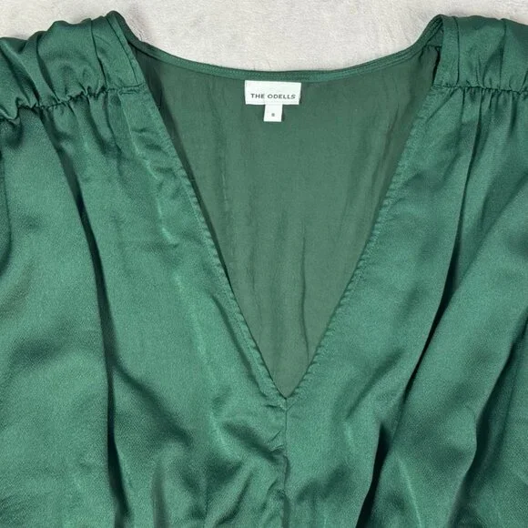 Anthropologie The Odells Emerald Green Midi Dress - Picture 4 of 6